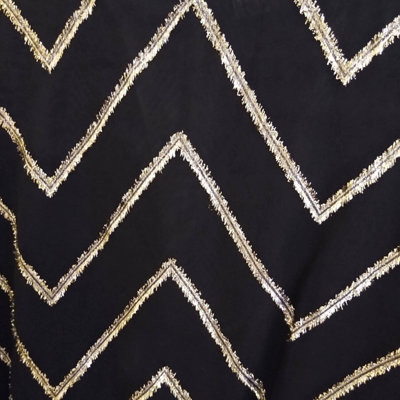 Vtg Metallic Dress Blouse - Picture 5 of 10